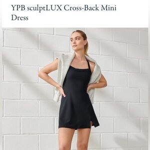NWT Abercrombie & Fitch YPB sculptLUX Cross-Back Mini Dress